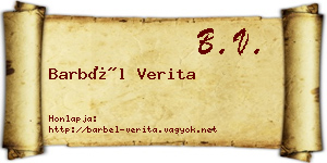 Barbél Verita névjegykártya